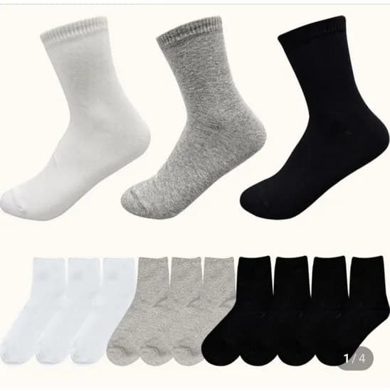 베이직 중목 무지 양말 10켤레