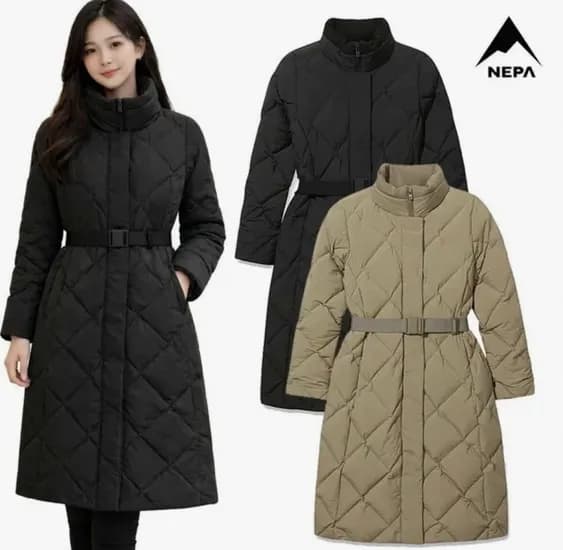 네파 여성 겨울코트형 디아모 튜브 구스 롱패딩 (160,130원/무료)