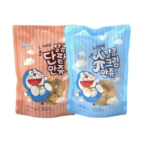 도라에몽 단팥 만쥬 250g 1봉 + 슈크림 만쥬 250g 1봉 (10,900원/무료)