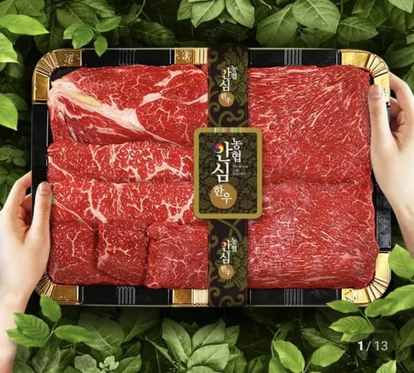 농협 안심 한우 선물 세트 1등급 소고기 900g 외