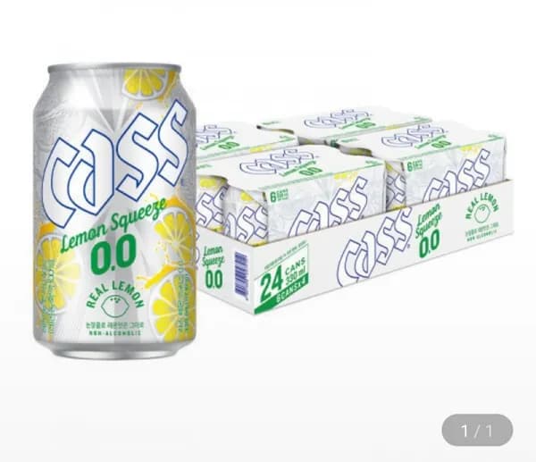 카스 레몬스퀴즈 제로 0.0 논알콜 맥주맛 음료 330ml 24캔