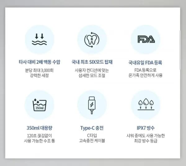 덴픽션 휴대용 무선 프로 구강세정기 쇼핑백