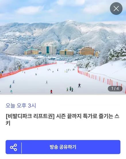 비발디파크 리프트권 특가 (5,850원~/무배)3