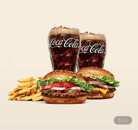 버거킹 와퍼주니어+치즈와퍼주니어+콜라R+콜라R+프렌치프라이L (9,070원/무료)