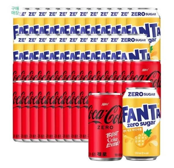 코카콜라제로 190ml 30캔 환타제로파인 350ml 24캔