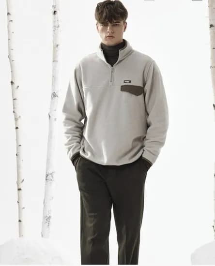 25FW 트렉스타 남성 플리스 하프집업