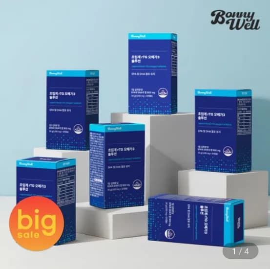 보니웰 초임계 알티지 오메가3 30캡슐 6박스