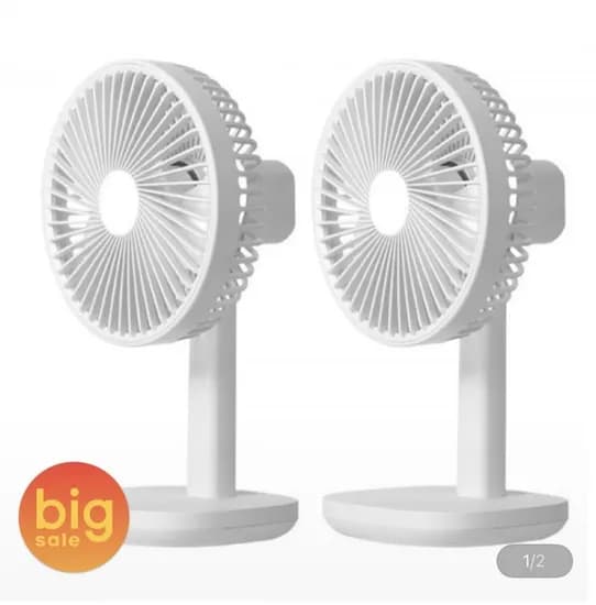 1+1 에어루미 탁상 BLDC선풍기 회전헤드 4000mah(25,420원/무료)