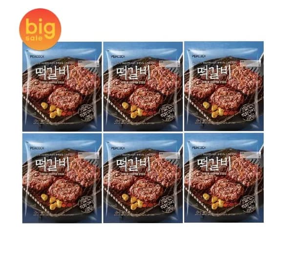 피코크 떡갈비 450gx6팩 (22,440원/무료)
