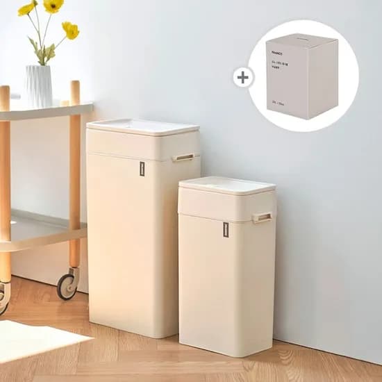 프랑코 크림컬러 모노스탠드 휴지통 10/20L(비닐포함) 냄새차단 (12,779원/무료)