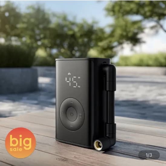 샤오미 에어펌프3 휴대용 전동 타이어 공기주입기(36,980원/무료)