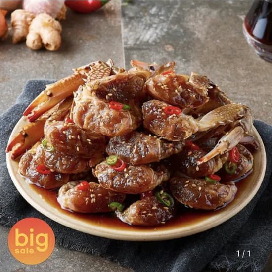 국내산 한입게장 간장게장 900g 6~7쪽 (2,950원/무배)1