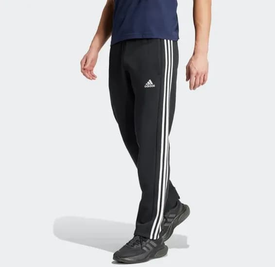 아디다스 에센셜 3S 오픈헴 플리스 팬츠 - 블랙 (36,000/무배)