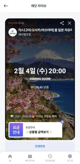 벚꽃시즌 일본 자유여행 3/4일 (219,000원~/무료)