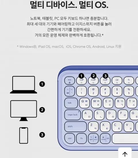 로지텍 무선 블루투스 팝 아이콘 키보드 (29,900원/무배)
