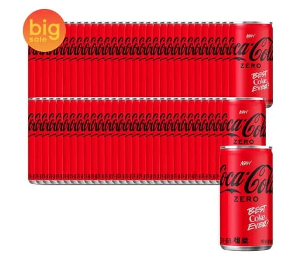 코카콜라제로 190ml 60캔 (21,90원/무료)5