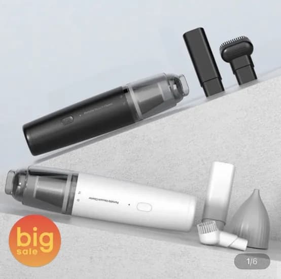 1+1 멀티노즐 차량용 무선 진공청소기 4000PA 1800mah(19,760원/무료)