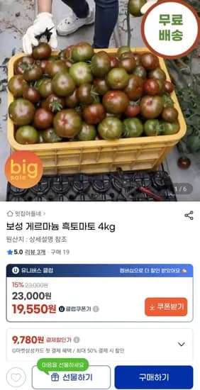 보성 게르마늄 흑토마토 4kg