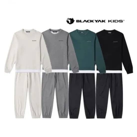 블랙야크 키즈 저지 맨투맨 + 팬츠 세트