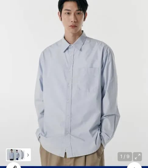 릴렉스드 워시드 포플린 셔츠(9,900/무배)1