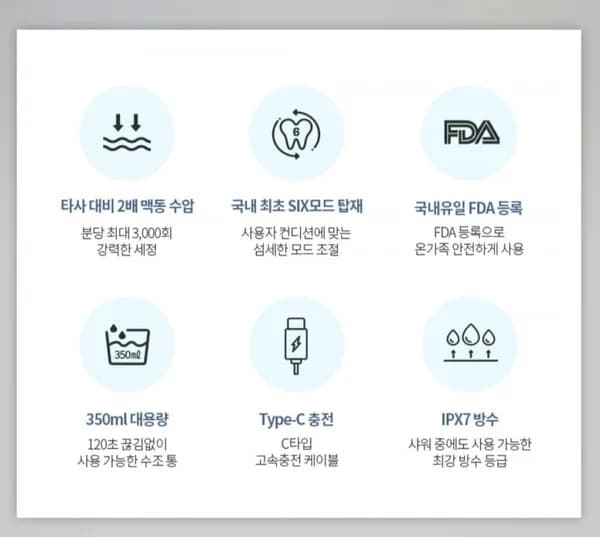 덴픽션 휴대용 무선 프로 구강세정기 (3,870원/무배)1