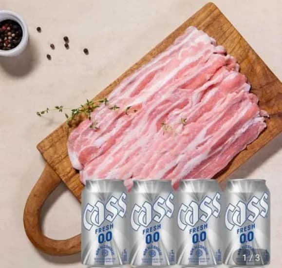 카스제로 355ml 4캔 무알콜맥주 + 한돈 생 대패삼겹살 300g (25,900원/무료)2