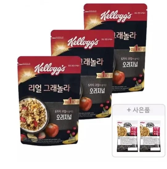 켈로그 리얼 그래놀라 400g 3개
