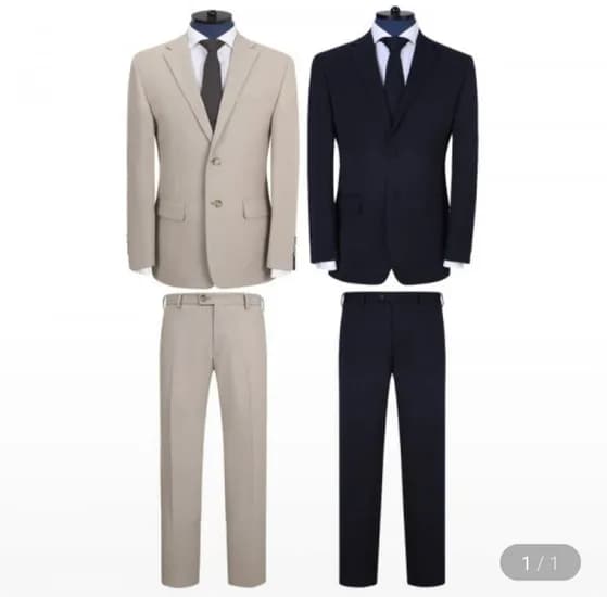 다이나믹 수트 지이크 S/S 럭셔리 베이지 다크네이비