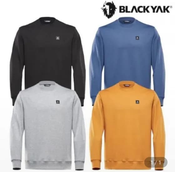 블랙야크 공용 간절기 베이직 맨투맨