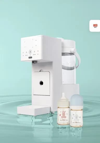 에디슨 완전분리식 통유리 출수형 분유포트 아기네일시트