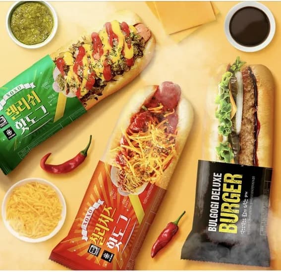 미국식 핫도그 렐리쉬 디럭스 칠리치즈 3종 총 10개