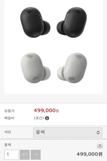 SONY WF-1000XM6 무선 노이즈캔슬링 이어폰