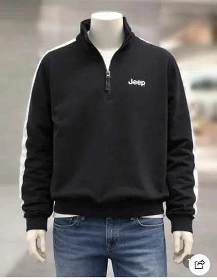 지프 하프짚업 맨투맨