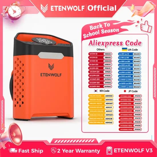 ETENWOLF ZEPHYR V3 휴대용 자동차 압축기