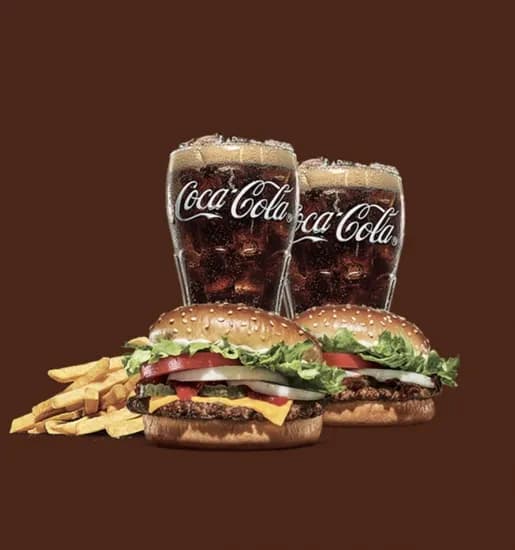 버거킹 치즈와퍼주니어+불고기와퍼주니어+콜라R+콜라R+프렌치프라이R (8,500원/무료)