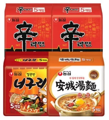 신라면10입 +안성탕면5입 +너구리5입 (총 20봉)(1,100/15,000 이상시 무료)3