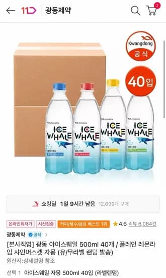 광동 아이스웨일 00ml  x 40개 (9,900원/무료)5