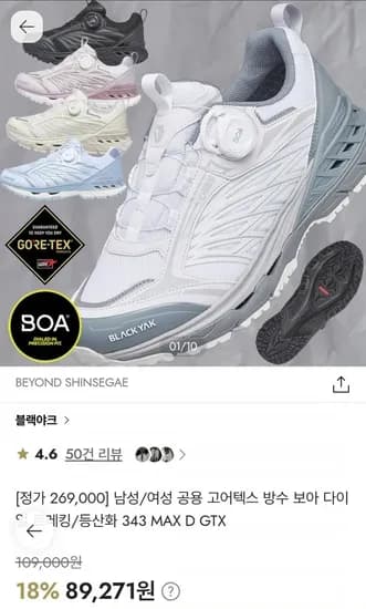 블랙야크 343 MAX D 고어텍스 신발