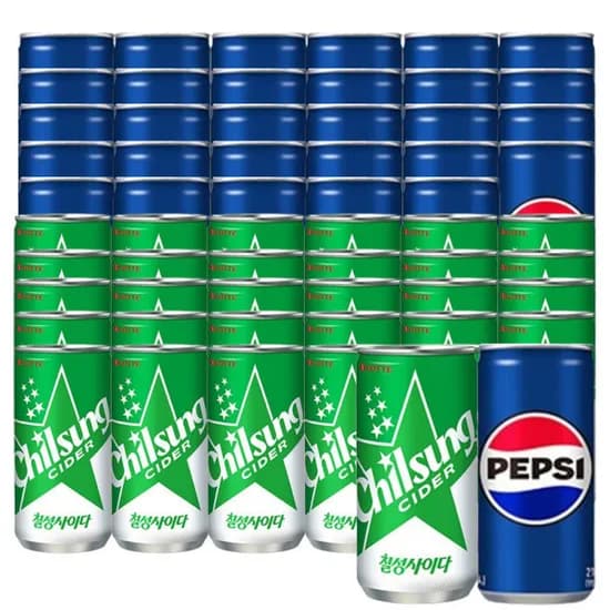 펩시콜라 210ml 30캔 칠성사이다 210ml 30캔
