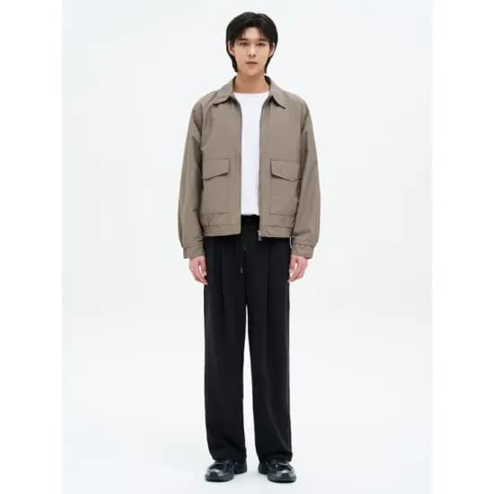 에잇세컨즈 칼라 집업 블루종 카키(3,930원/무배)2