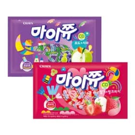 크라운 마이쮸 딸기+핑크리치 720g 포도+사과 720g (유클13,930원/무료)
