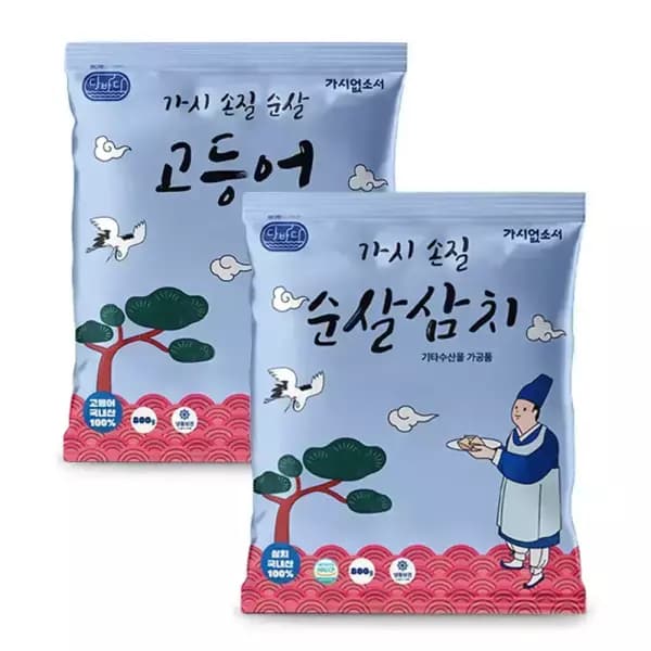 제주 순살고등어+남해 순살삼치 12~15팩(800gx2개) 99.9%가시제거 (30,590원/무배)