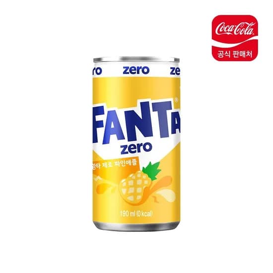 환타 제로 파인 190ml 30캔 (현카 10,600원/무료)