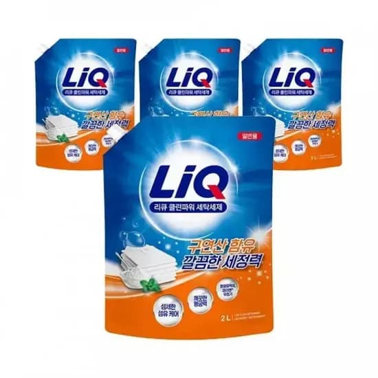 리큐 클린파워 액체세제 일반용 L, 4개2