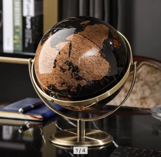 올비스 골드블랙 대형 영문지구본 26cm