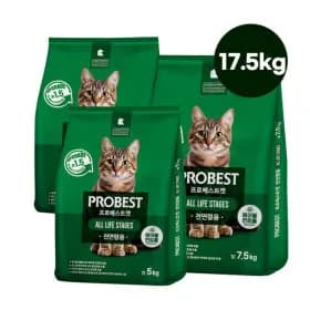 프로베스트 가성비 국민 고양이 사료 17.5kg +이즈칸 캔 6개(31500원/무배)