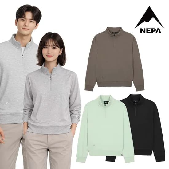 네파 남녀 하프집업 맨투맨 티셔츠 (23,450원/3만무료)