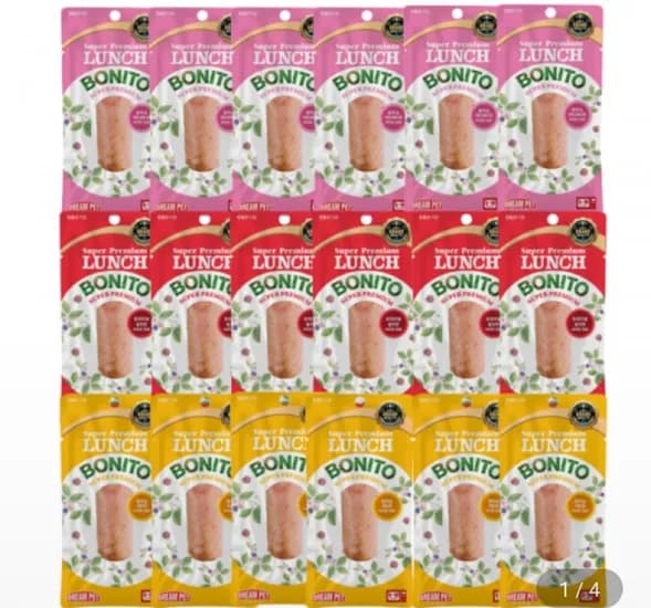 고양이간식 런치 보니또 3종콤보 20g x 24개 참치 가쯔오부시 (19,980원/무료)