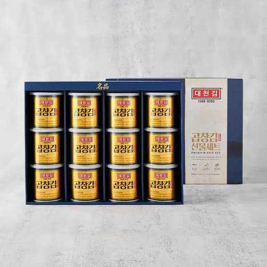 대천김 명품 곱창캔김 선물세트 곱창캔김 30g 12캔
