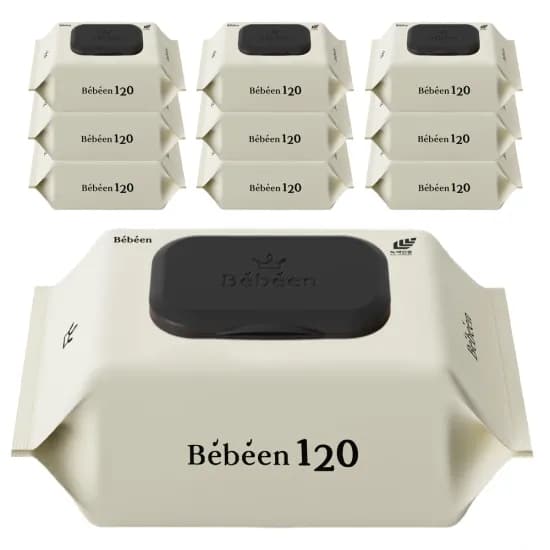 베베앙 120 영유아 물티슈 엠보싱 캡형 120매 10팩